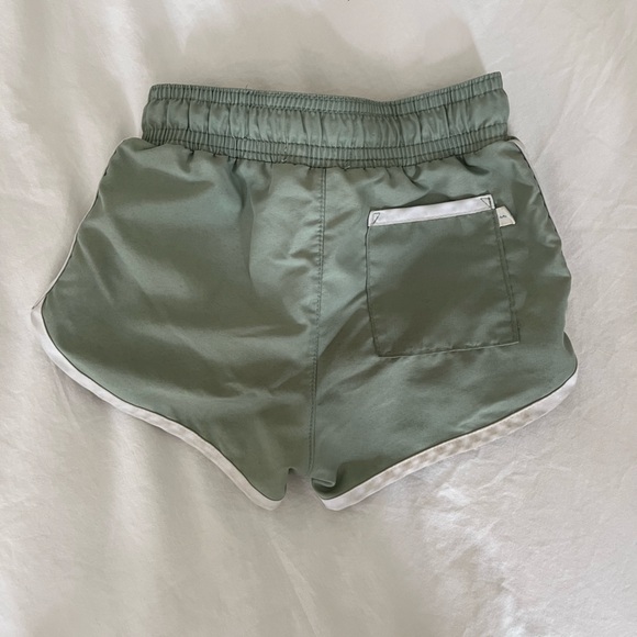 Minnow Toddler Green Swim Trunks with White Lining - Picture 2 of 4